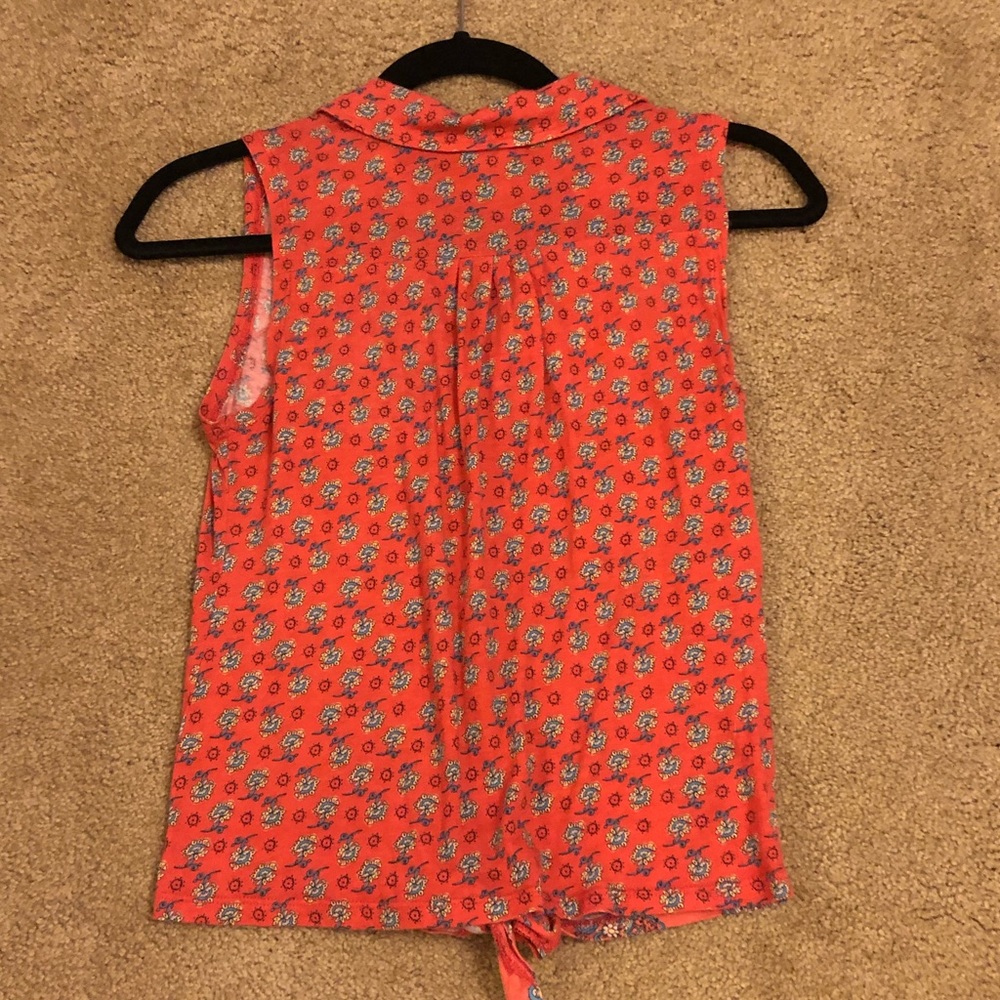 American Rag button down tank top with tie bottom - Picture 4 of 4